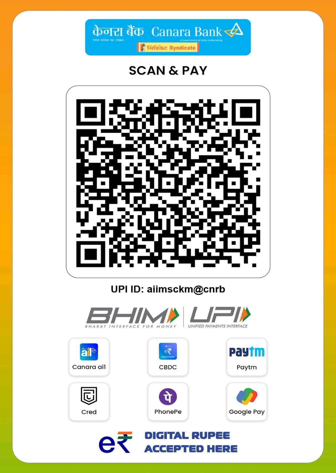Digital Payment QR Code